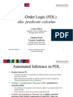 First-Order Logic (FOL) : Aka. Predicate Calculus