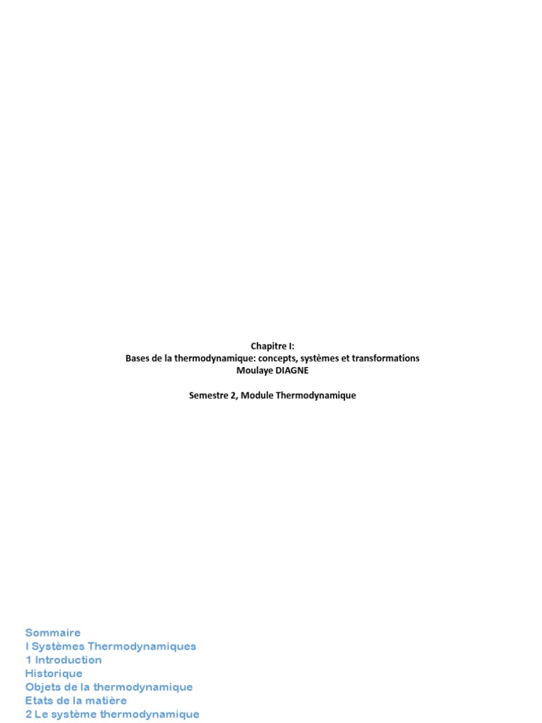 Bases de la thermodynamique expliquées | PDF | Équilibre ...
