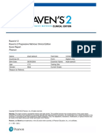 Raven's 2 Raven's 2 Progressive Matrices Clinical Edition Score Report
