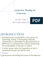 Non Destructive Testing in Concrete: Lecture 5 Part 2 by Feseha Sahile (DR.)