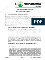 Subject: Underfrequency Load Shedding Program: I. Electrical System Dynamics