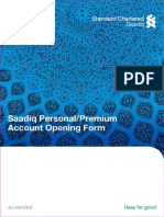 Saadiq Personal/Premium Account Opening Form