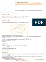 Serie d'Exercices Corrigés - Math - Produit Scalaire Dans Le Plan - 3ème Sciences (2009-2010)