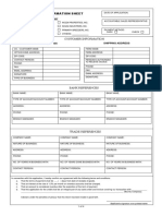Standard Customer Information Sheet CIS