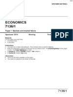 Specimen QP - Paper 1 AQA Economics A-Level