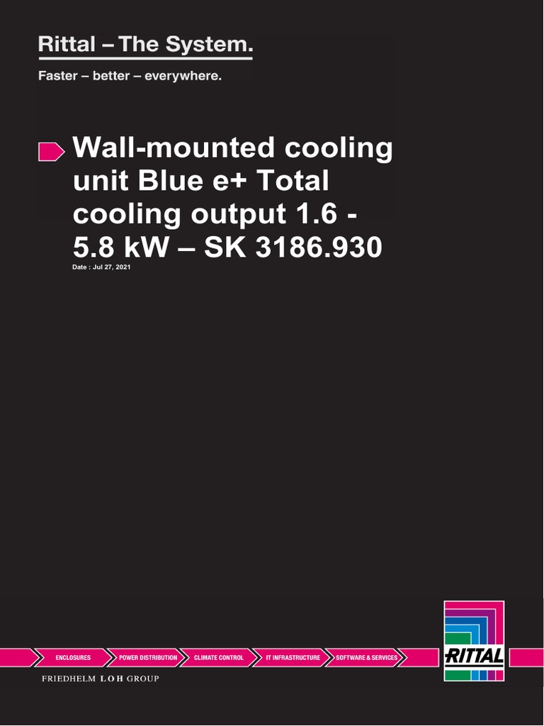 WallMounted Cooling Unit Blue E+ Total Cooling Output 1.6 5.8 KW