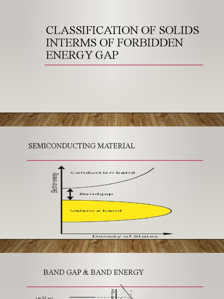 Classification Of Solids Interms Forbidden Energy Gap PDF Band 