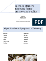 Properties of Fibers Impacting Fabric Performance and Quality