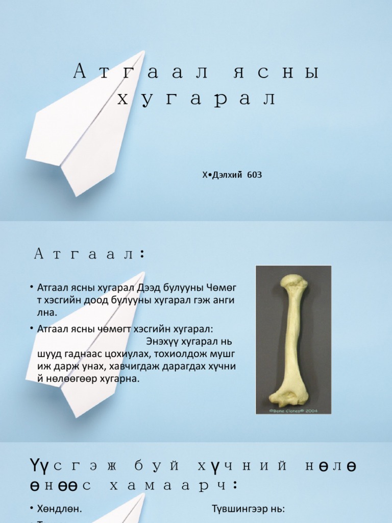 Атгаал ясны хугарал | PDF