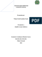 Cuestionario derecho constitucional: ¿Lo legal es justo