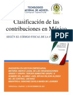 Clasificacion de Las Contribuciones en Mexico