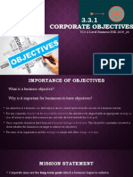 Corporate Objectives: Understanding Mission Statements and Setting SMART Goals