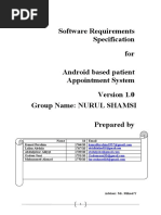 Software Requirements Specification For Android Based Patient Appointment System Group Name: NURUL SHAMSI Prepared by