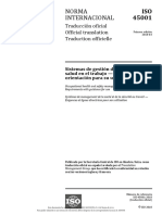 ISO 45001 Norma Internacional Oficial Español