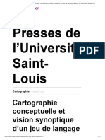 Cartographier - Cartographie Conceptuelle Et Vision Synoptique D'un Jeu de Langage - Presses de L'université Saint-Louis