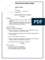 9 Ano - Conteúdo Da 1 Avaliação