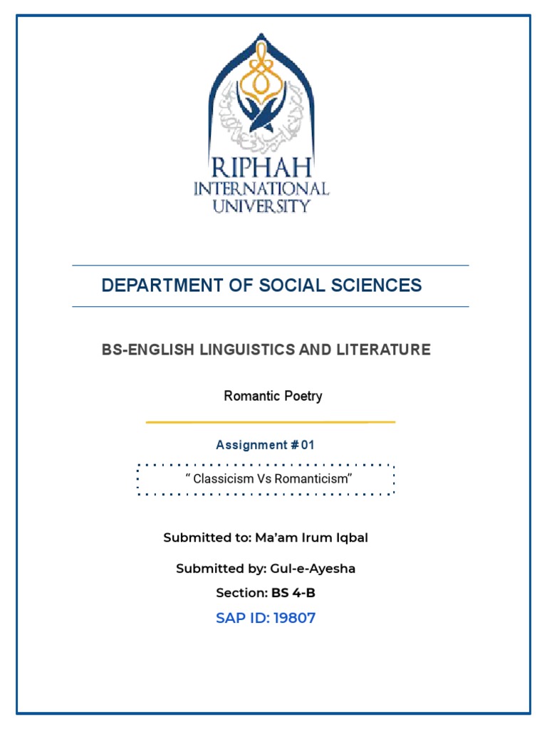 Difference Between Classicism Romanticism Pdf Romanticism