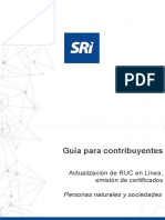 Guía para El Contribuyente - Actualización de RUC y Generación de Certif