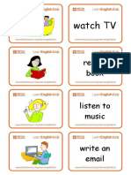 Flashcards Free Time Activities