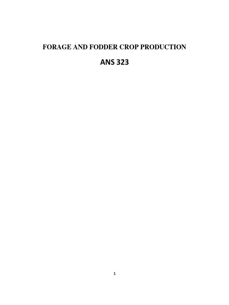 Forage vs Fodder: Key Differences | PDF | Fertilizer | Hay