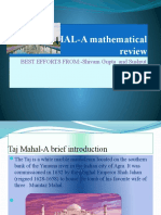 TAJ MAHAL-A Mathematical Review: BEST EFFORTS FROM:-Shivam Gupta and Sushrut Nagpal