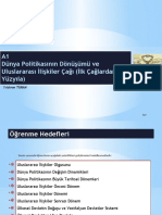 A1 Dünya Politikasının Dönüşümü Ve Uluslararası İlişkiler Çağı (İlk Çağlardan 20. Yüzyıla)