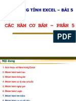 Excel - Bai 5 - Cac Ham Co Ban - Phan 3