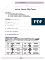 Guided Learning: Disposal of Lab Wastes