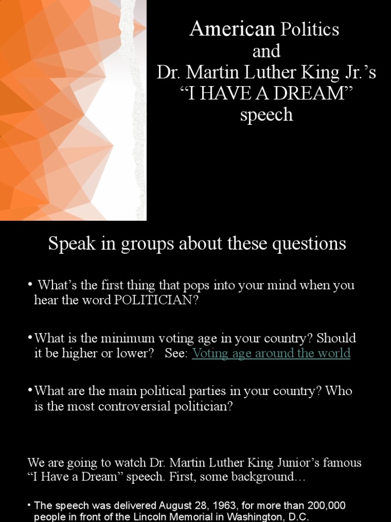 MLK's Dream and American Politics | PDF | Martin Luther King Jr.