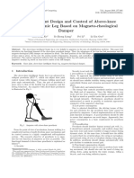 The Knee Joint Design and Control of Above-Knee Intelligent Bionic Leg Based On Magneto-Rheological Damper