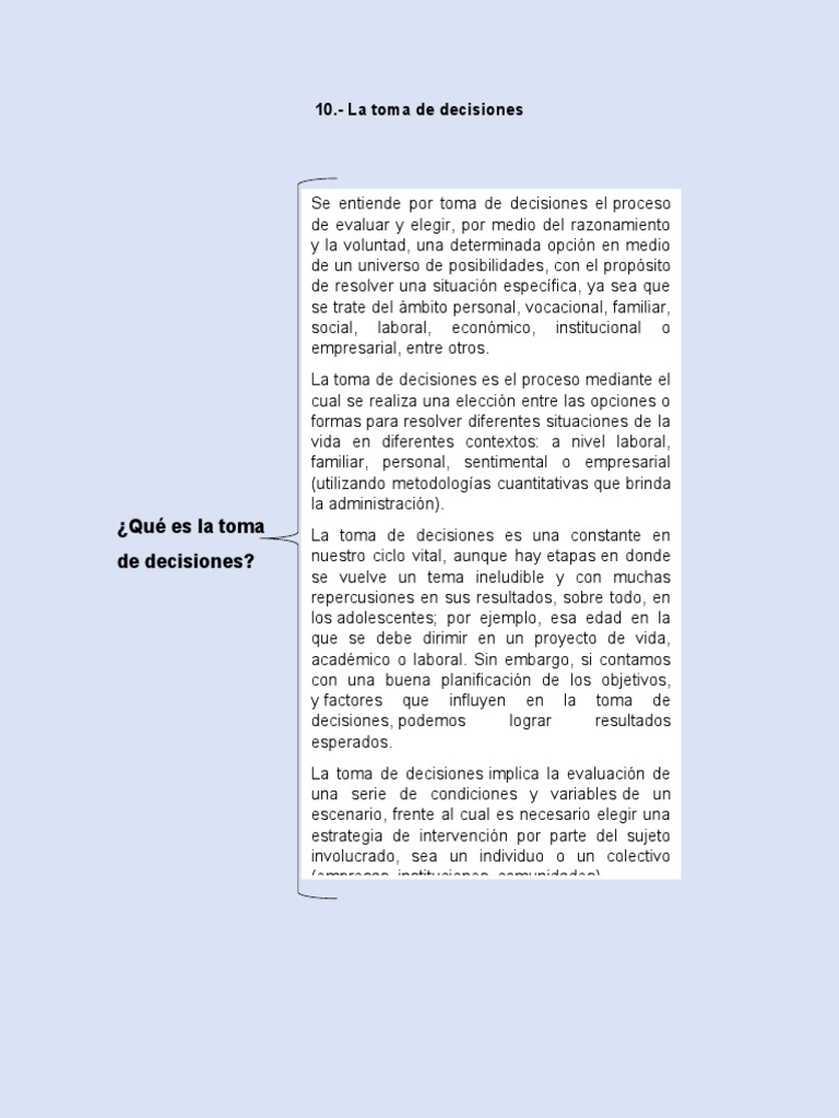 Desarrollo Humano Temas Varios | PDF | Toma de decisiones | Motivación