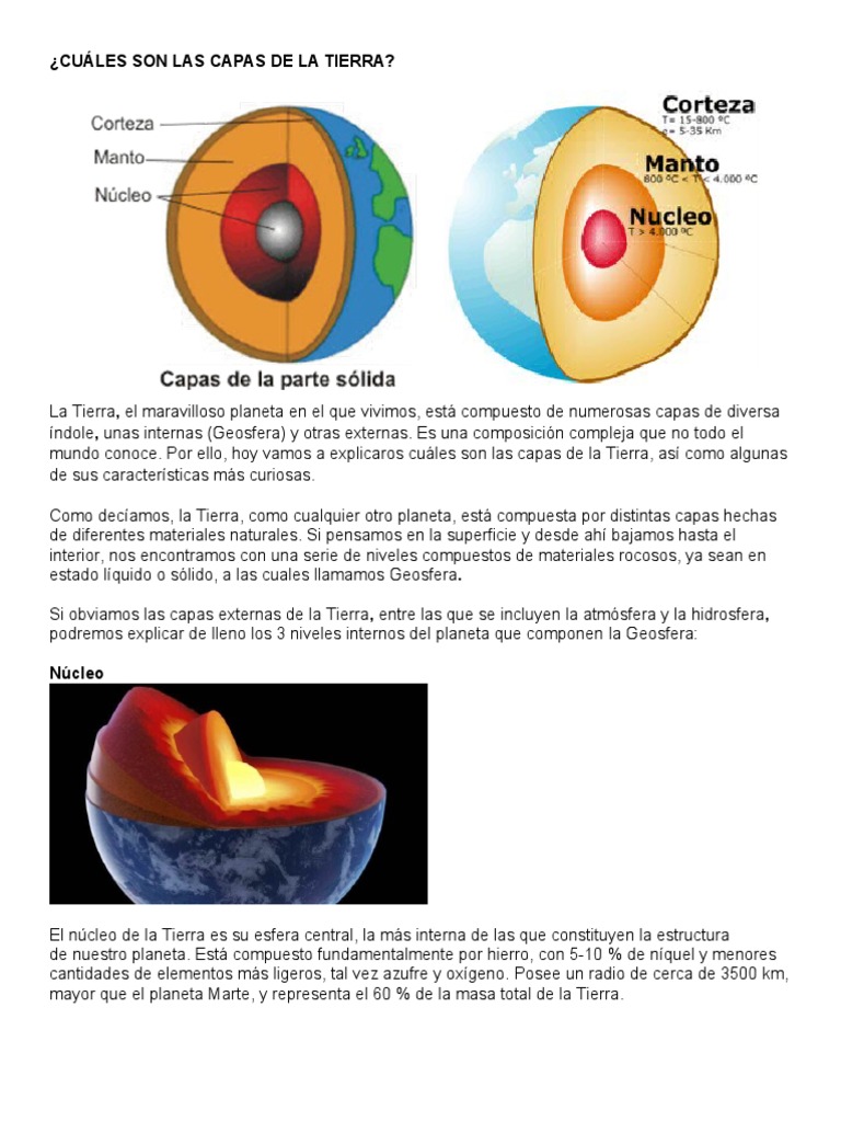 lucha Correlación Trastornado Cuáles Son Las Capas de La Tierra | PDF | Tierra | Predicado (Gramática)