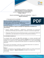 Guía de Actividades y Rúbrica de Evaluación - Unidad 2 - Tarea 3 - Álgebra Simbólica