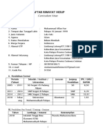 Daftar Riwayat Hidup: Curriculum Vitae