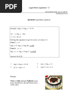 Quadratic Logarithmic Equations