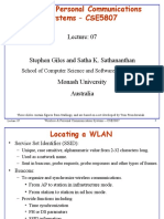 Wireless Personal Communications Systems - CSE5807: School of Computer Science and Software Engineering