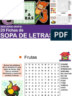 Sopa de Letras Para Niños de Preescolar