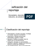 Clasificación Del Reportaje (Parte 1)