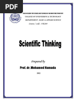 Scientific Thinking 2022