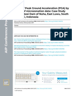 Study of Peak Ground Acceleration (PGA) by Means of Microzonation Data: Case Study On Batubesi Dam of Nuha, East Luwu, South Sulawesi, Indonesia