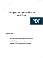 Régulation Du Métabolisme Glucidique - Étudiants