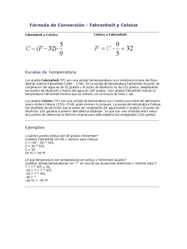 Fórmula de Conversión | PDF | Métodos y materiales de enseñanza ...