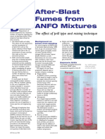 After-Blast Fumes From ANFO Mixtures: The Effect of Prill Type and Mixing Technique