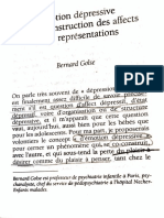 GOLSE, Bernard. L'émotion Dépressive Et La Co-Construction Des Affects Et Des Représentations.