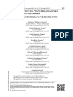 Actualización en Psicoterapias para Personas Con Obesidad: Update On Psychotherapy For People With Obesity