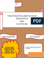 Ukhuwah Islamiyah Dan Insaniyah Oleh Lusi Suryani: Pertemuan Ke-11
