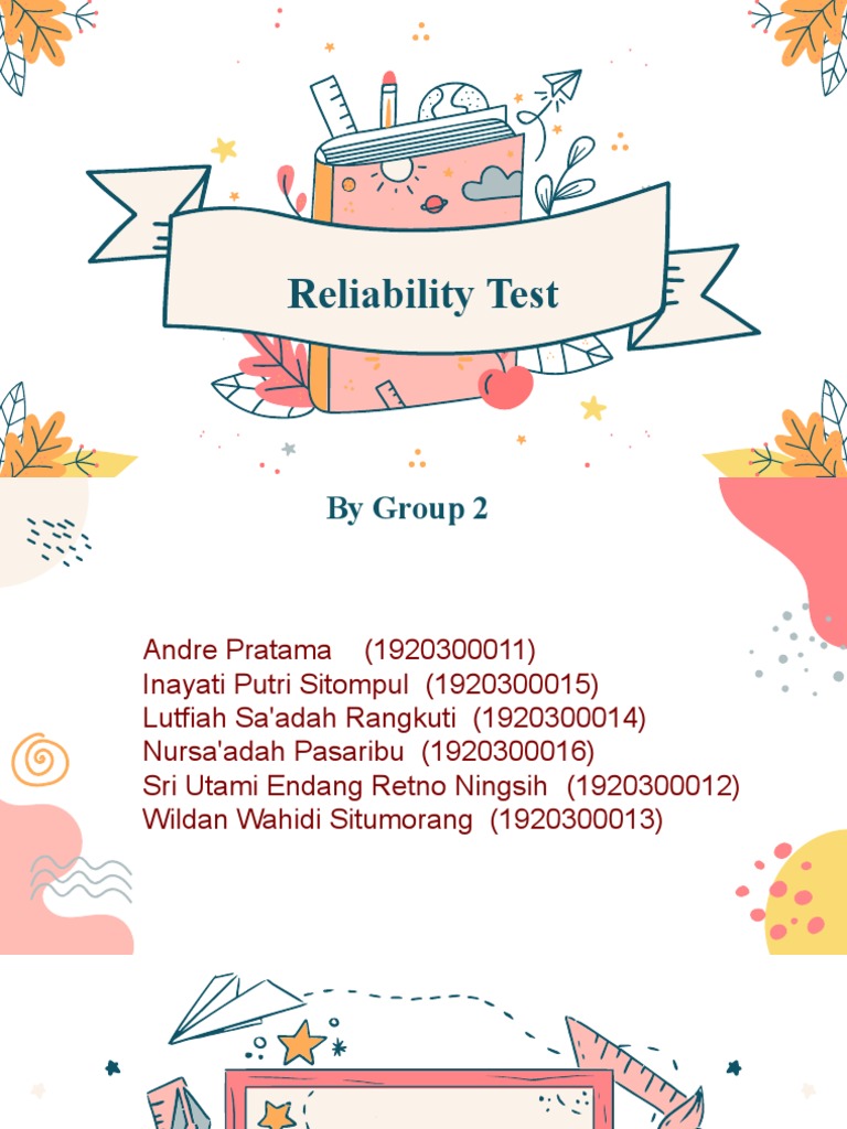 Reliability Test by Group 2 | PDF | Statistics | Teaching Mathematics