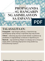 Aralin 1 Ang Propaganda at Ang Hangarin NG Asimilasyon NG Espanya