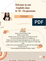 Welcome To Our English Class Grade 10 - Dysprosium