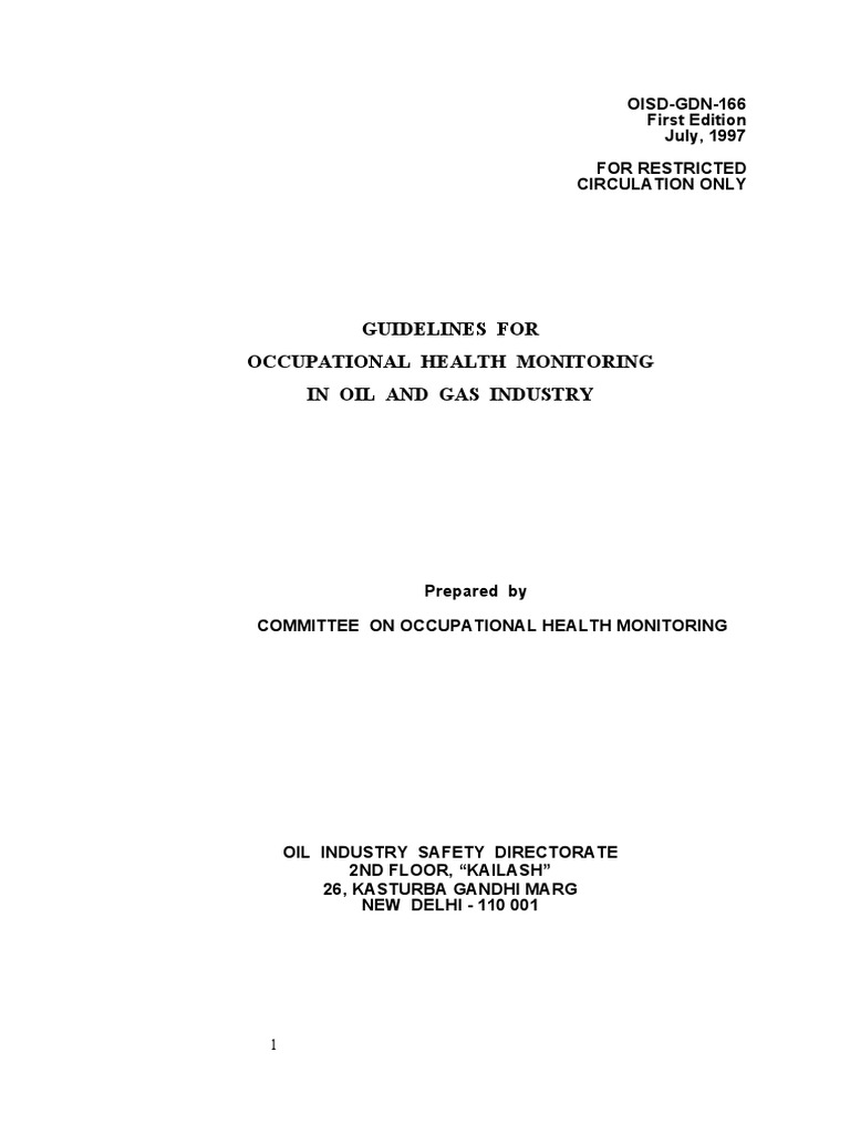 Occupational Health Monitoring In Oil Gas Industry Pdf